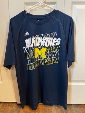 Adidas Michigan Wolverines Climalite Short-Sleeve T-Shirt - Men’s Medium